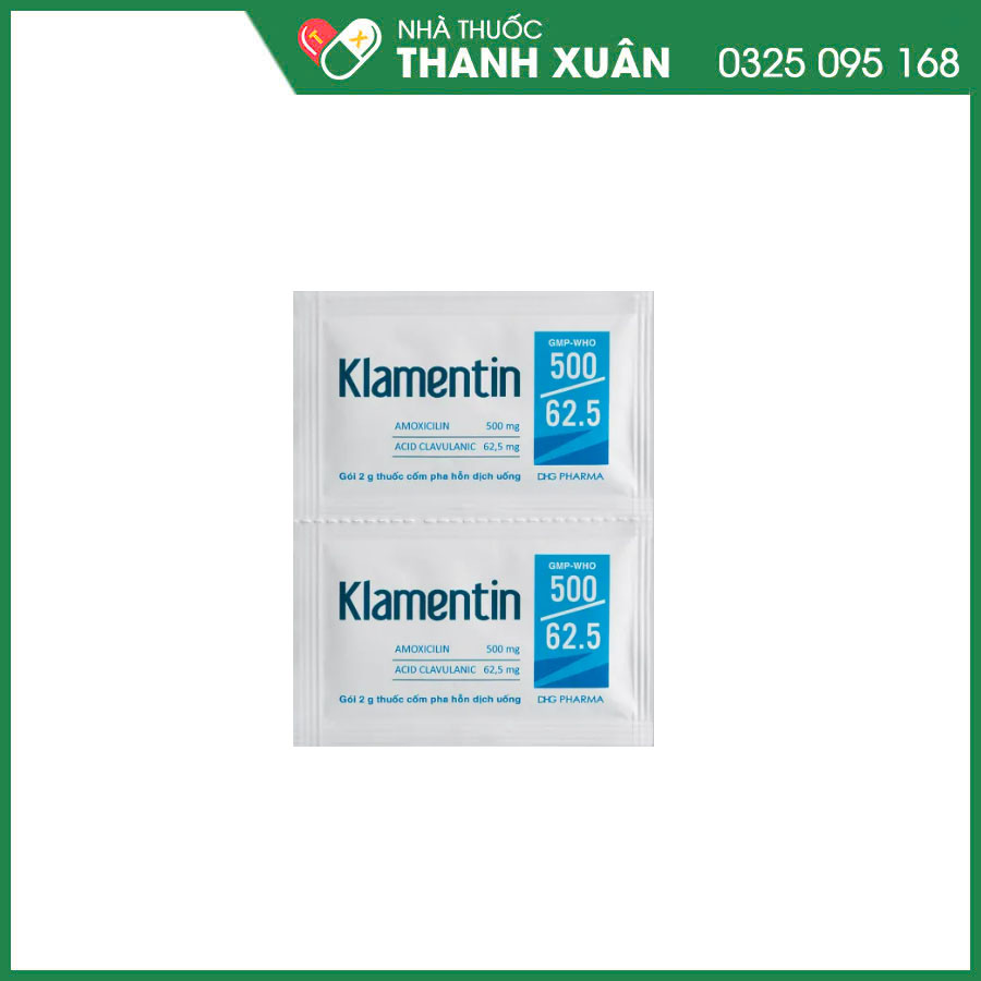 Klamentin 500/62.5 thuốc kháng sinh điều trị nhiễm khuẩn hô hấp, tiết niệu, da&amp; mô mềm, xương khớp